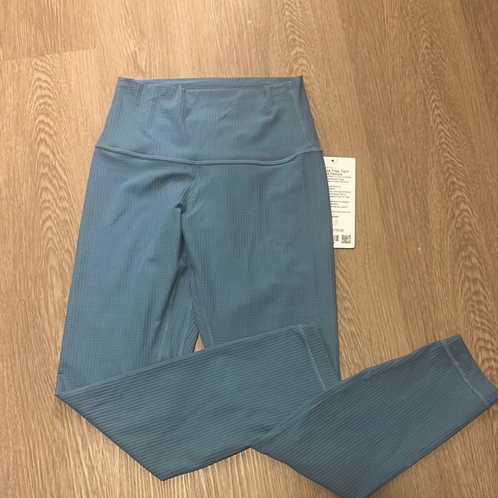 Blue High-Waisted Leggings